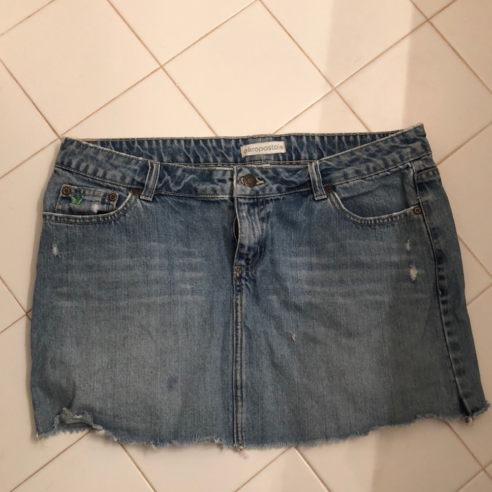 Denim mini skirt